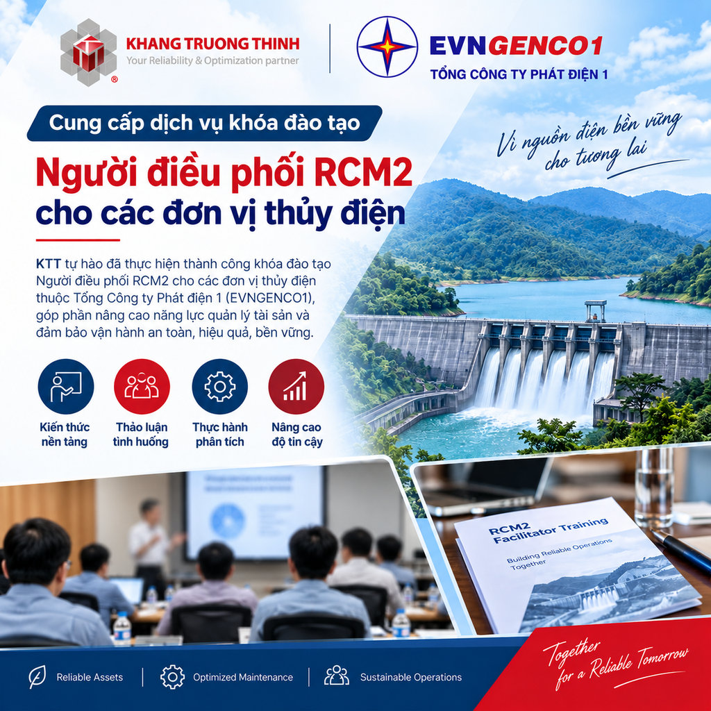 Cung cấp dịch vụ khóa đào tạo “Người điều phối RCM2 cho các đơn vị thủy điện”